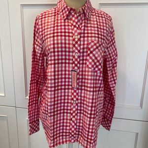 Women's Vineyard Vines Cotton Flannel Plaid Button Down, Size 6